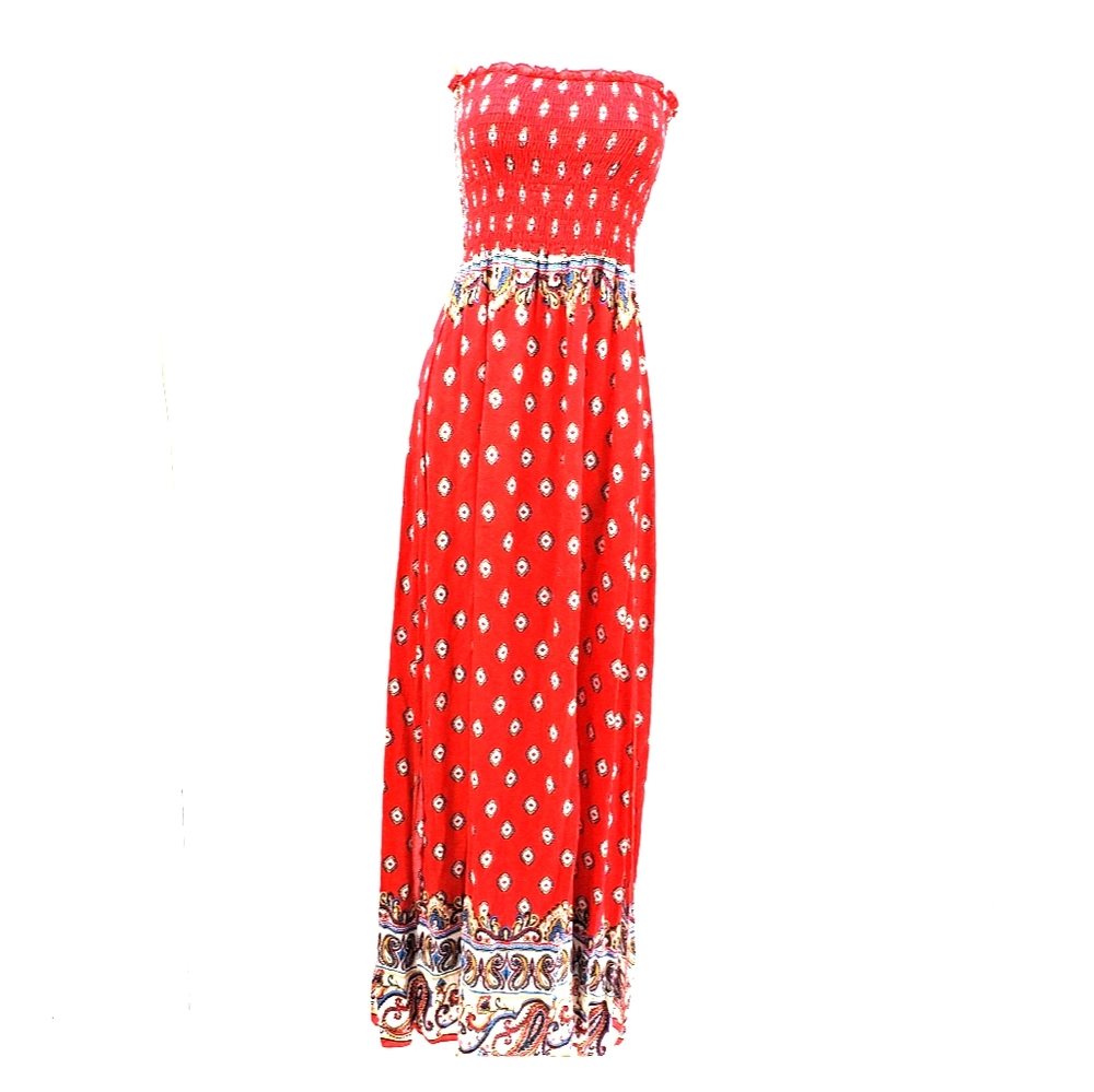 Strapless maxi dress
